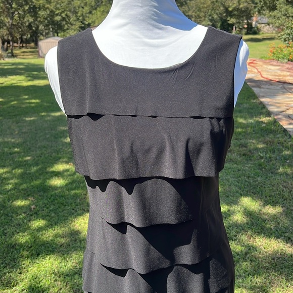 Evan Picone Black Layered Midi Dress……..797 - Picture 5 of 11